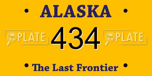 434 Alaska License Plate