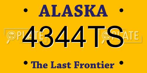4344TS Alaska License Plate