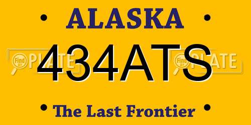 434ATS Alaska License Plate