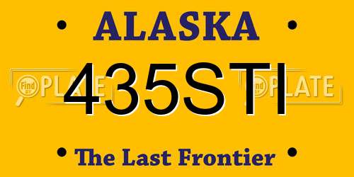 435STI Alaska License Plate