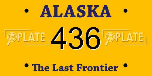 436 Alaska License Plate
