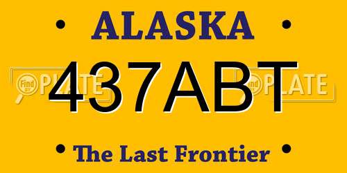 437ABT Alaska License Plate