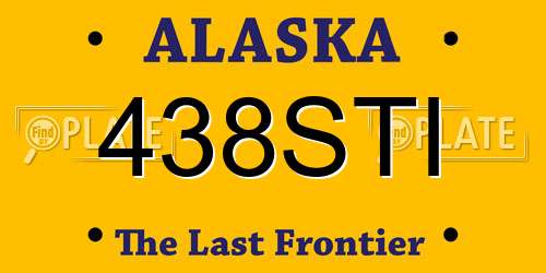 438STI Alaska License Plate