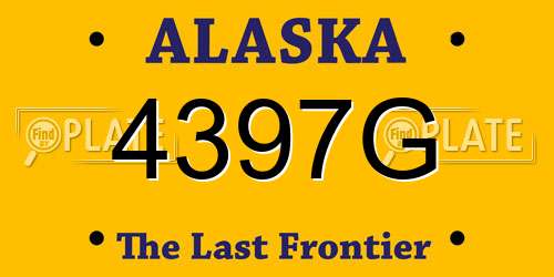 4397G Alaska License Plate