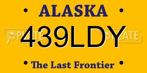 439LDY Alaska License Plate