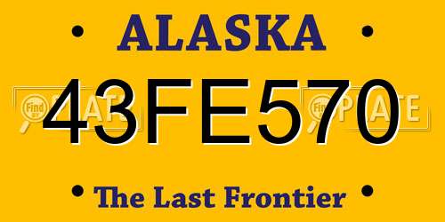 43FE570 Alaska License Plate