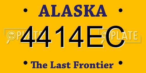 4414EC Alaska License Plate
