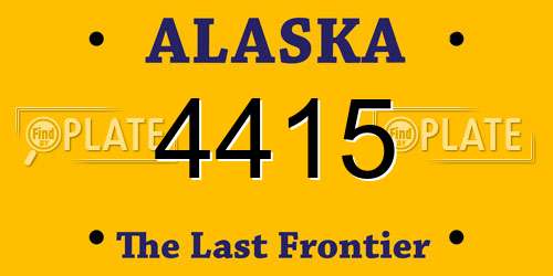 4415 Alaska License Plate