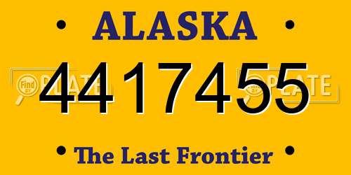 4417455 Alaska License Plate