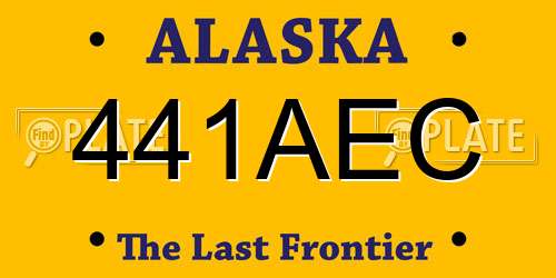 441AEC Alaska License Plate