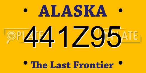 441Z95 Alaska License Plate