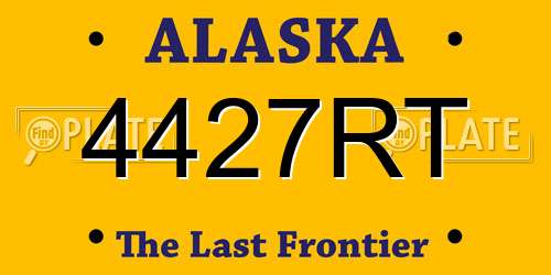 4427RT Alaska License Plate