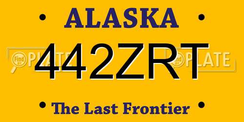 442ZRT Alaska License Plate