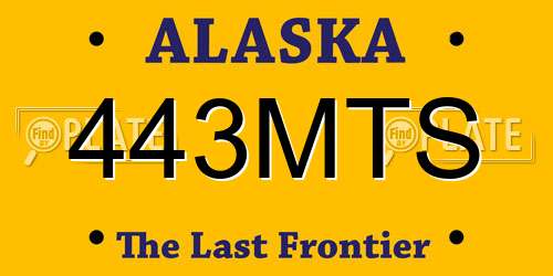 443MTS Alaska License Plate