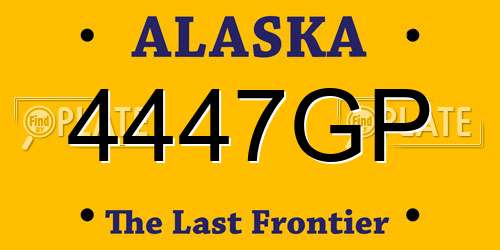 4447GP Alaska License Plate