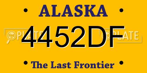 4452DF Alaska License Plate