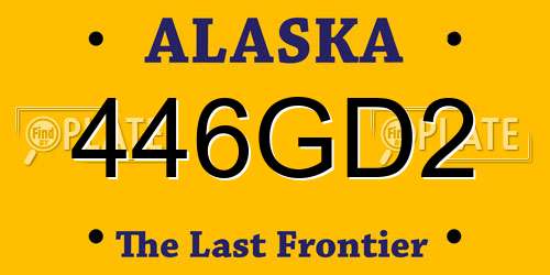 446GD2 Alaska License Plate