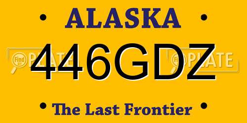 446GDZ Alaska License Plate