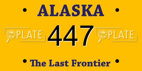 447 Alaska License Plate