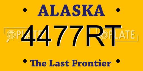 4477RT Alaska License Plate