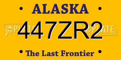 447ZR2 Alaska License Plate