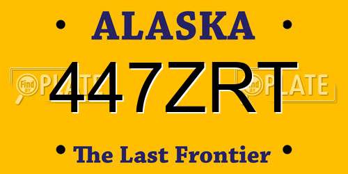 447ZRT Alaska License Plate