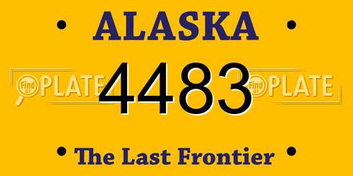 4483 Alaska License Plate