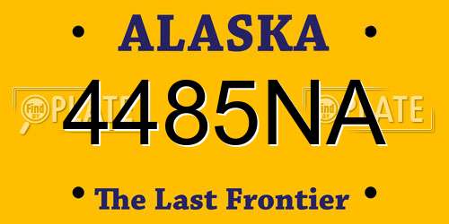 4485NA Alaska License Plate