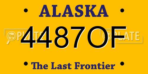 4487OF Alaska License Plate