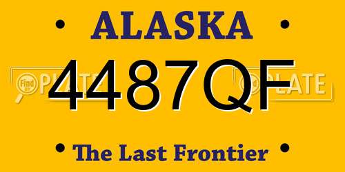 4487QF Alaska License Plate
