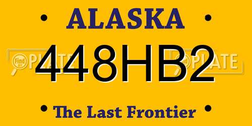 448HB2 Alaska License Plate