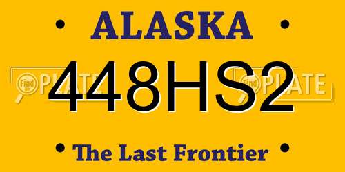 448HS2 Alaska License Plate