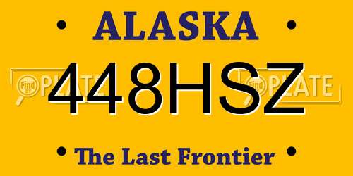 448HSZ Alaska License Plate