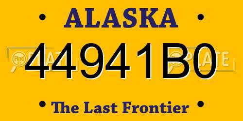 44941B0 Alaska License Plate