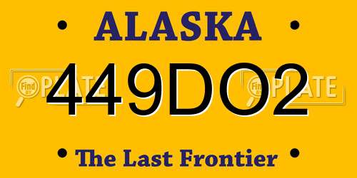449DO2 Alaska License Plate