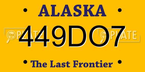 449DO7 Alaska License Plate
