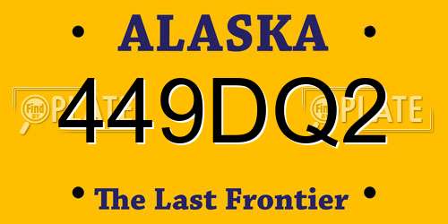 449DQ2 Alaska License Plate