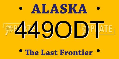 449ODT Alaska License Plate