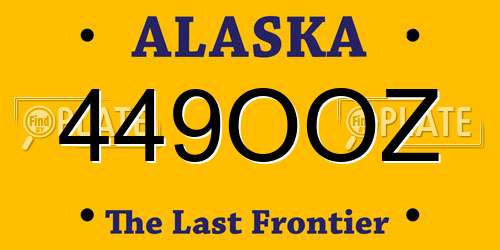 449OOZ Alaska License Plate