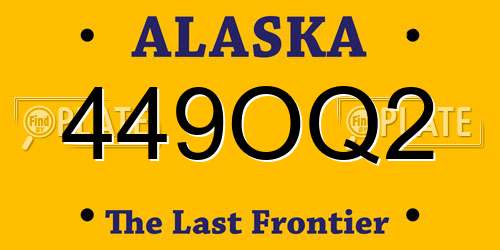 449OQ2 Alaska License Plate