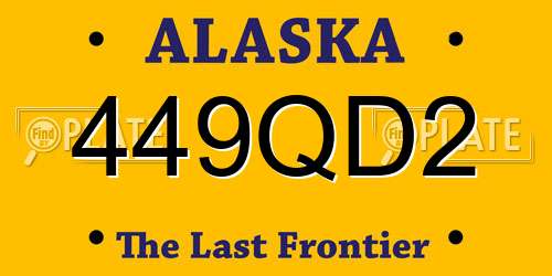 449QD2 Alaska License Plate