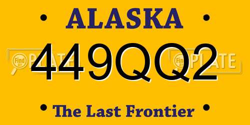 449QQ2 Alaska License Plate