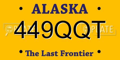 449QQT Alaska License Plate