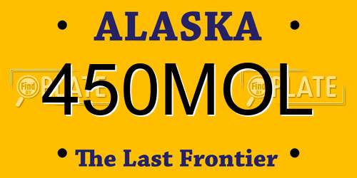 450MOL Alaska License Plate