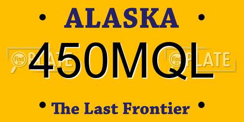 450MQL Alaska License Plate