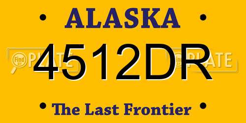 4512DR Alaska License Plate
