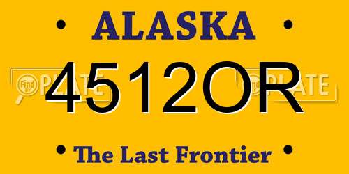 4512OR Alaska License Plate