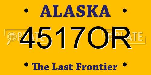 4517OR Alaska License Plate