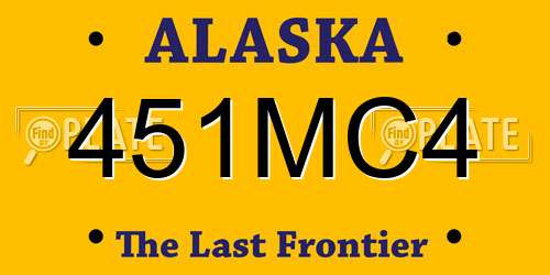 451MC4 Alaska License Plate