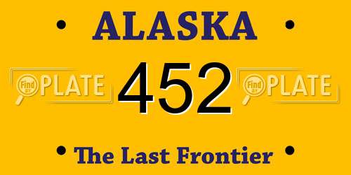 452 Alaska License Plate